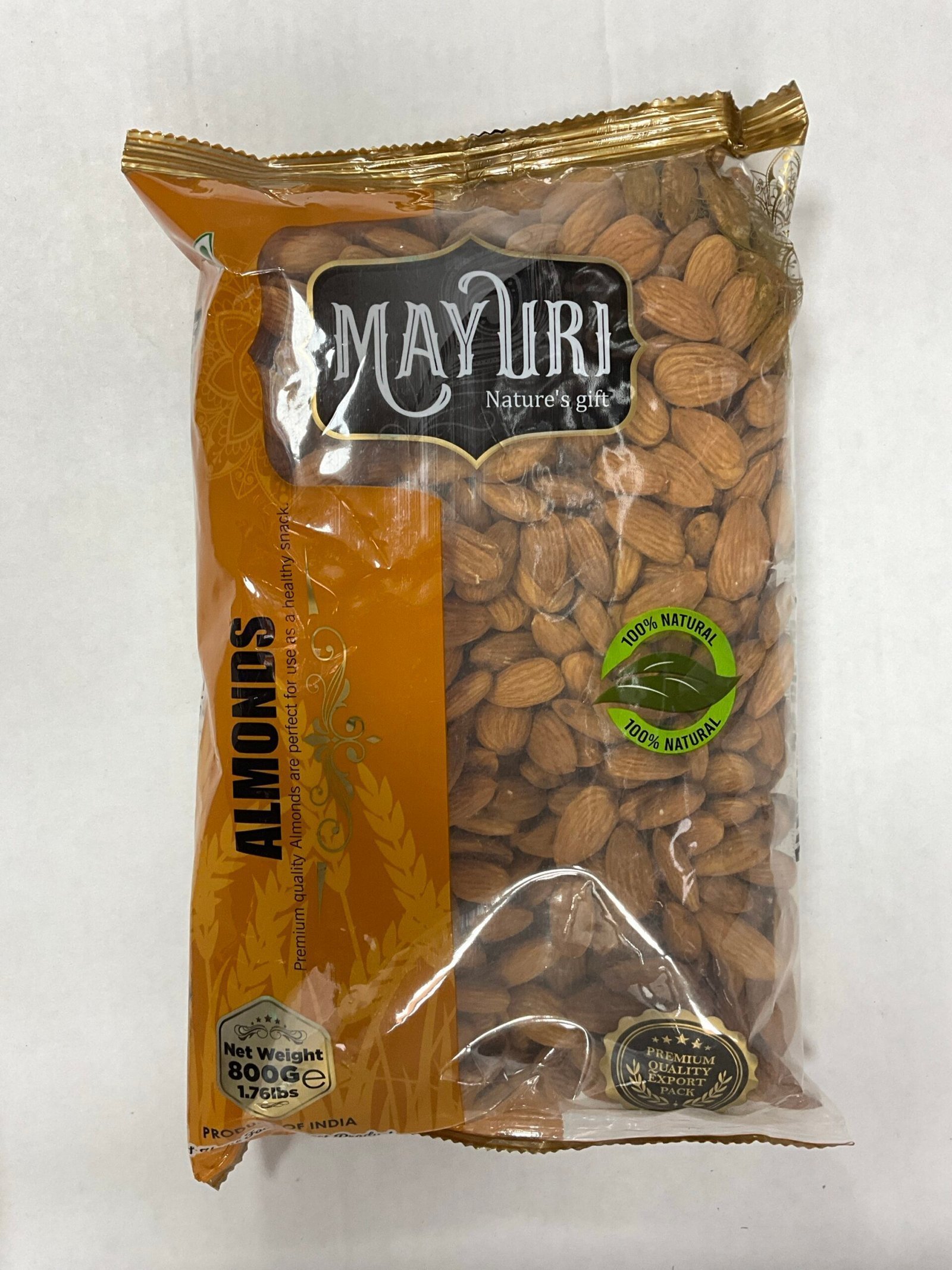 5Bc9313B-692F-476D-A204-5693E5B8214D-1000-000000Da02440B3A_File-Scaled-1.Jpeg MAYURI Almonds 800G - Image 1