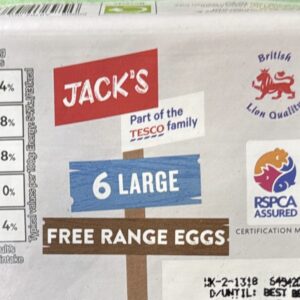 Jack’s 6 Large Free Range Eggs