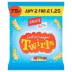 JACKS Salt & Vinegar Twirls 45G Any2For1.25
