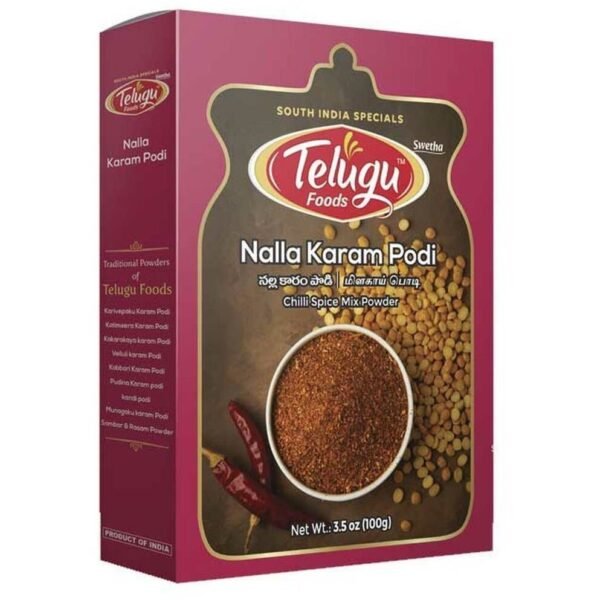 TELUGU FOODS NALLA KARAM PODI 100G