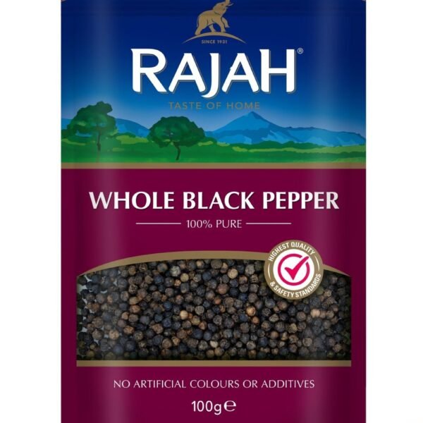RAJAH WHOLE BLACK PEPPER 100G