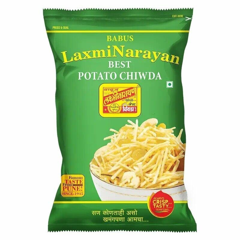 Img_2725.Jpeg BABUS Laxminarayan Best Potato Chiwda 400G - Image 1