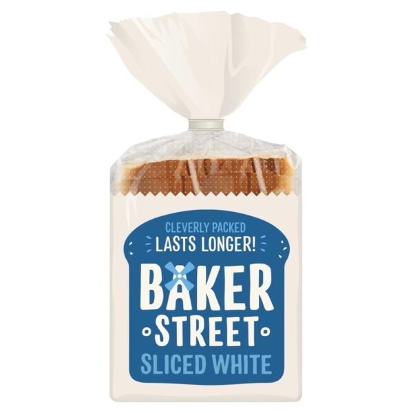 BAKER STREET SLICED WHITE BREAD 550G