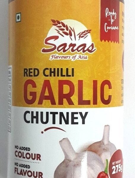 SARAS RED CHILLI GARLIC CHUTNEY 320G