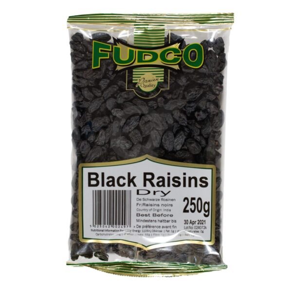 FUDCO BLACK RAISINS (DRY) 250G