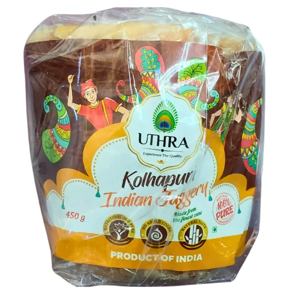 uthra kolhapuri indian jaggery 450g 8904359304920