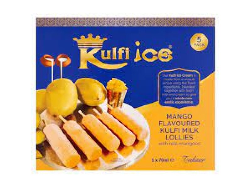 Img_3966 KULFI ICE(MANGO FLAVOUR) STICKS 350ML(5 PACK) - Image 1