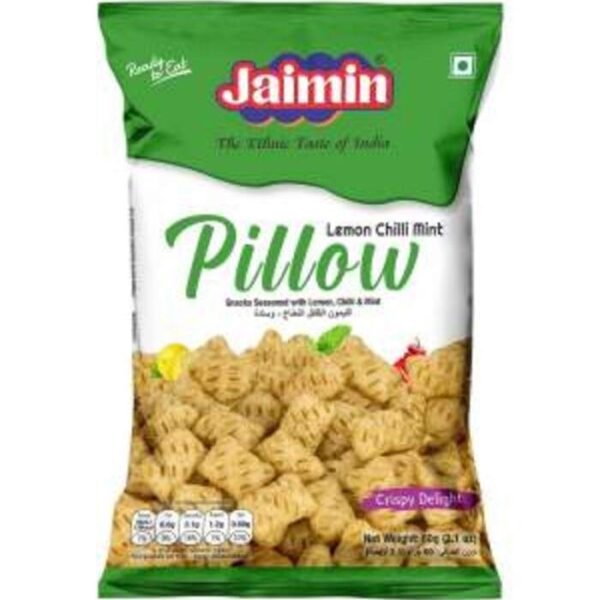 JAIMIN PUFF BITES PILOOW LEMON CHILLI MINT 60G BUY 2 FOR £1.20
