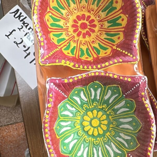 2 pack colour decorative Akanda diya
