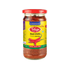 TELUGU Foods Red Chilli Pickle (With Garlic) 300G
