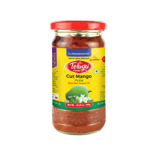 TELUGU Foods Cut Mango Pickle (With Garlic) 300G