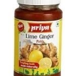 PRIYA Lime Ginger Pickle (Without Garlic) 300G