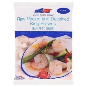 OCEAN PEARL RAW PEELED AND DEVEINED KING PRAWNS  800G